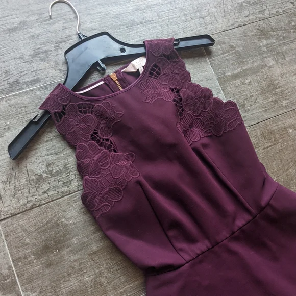 TED BAKER LONDON EMMONA Floral Embroidered Skater Dress - Picture 4 of 9